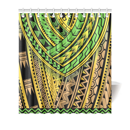 Polynesian Tribal Color Shower Curtain