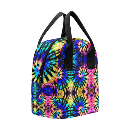 Tie Dye Rainbow Design Print Insulated Lunch Bag