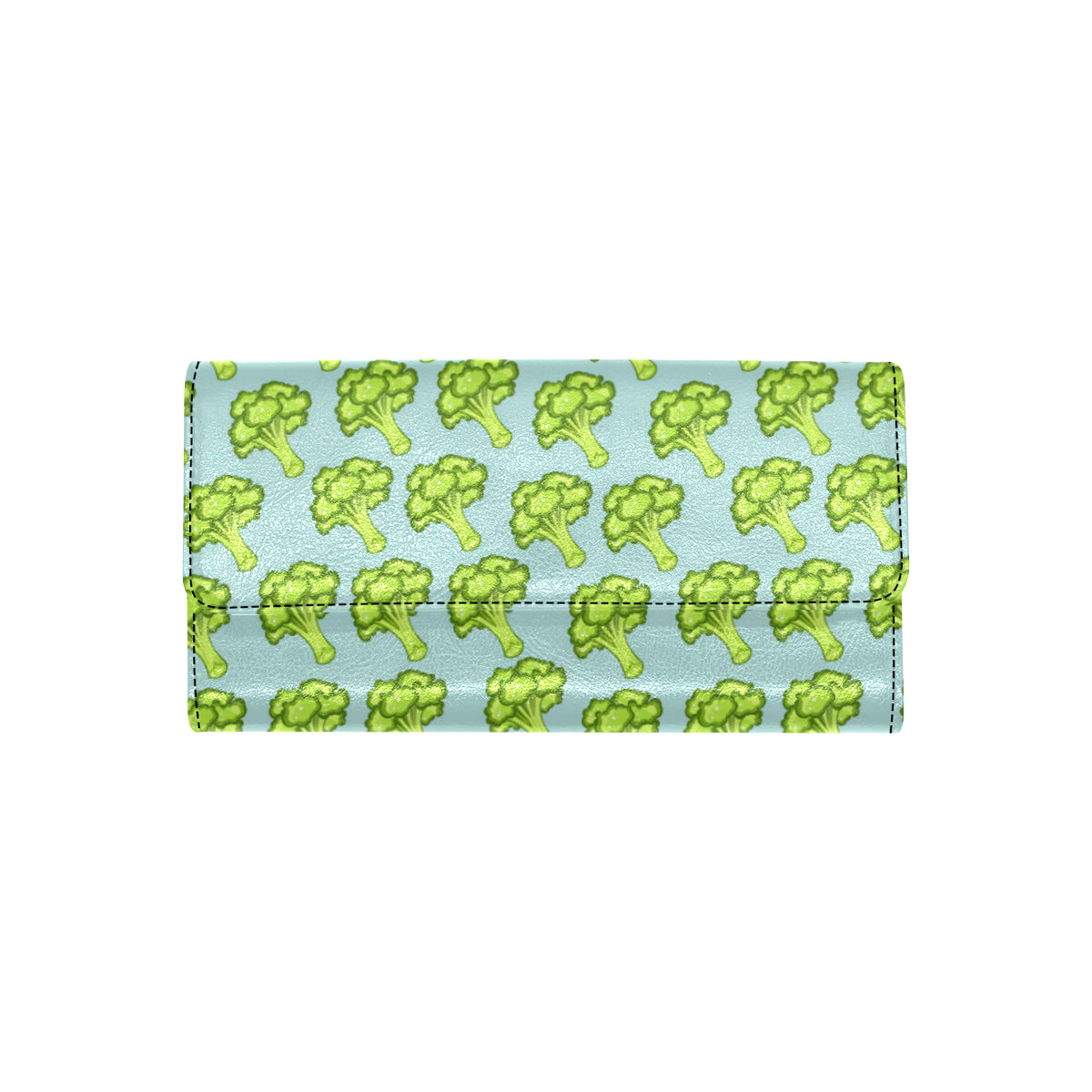 Broccoli Pattern Print Design 02 Women's Trifold Wallet
