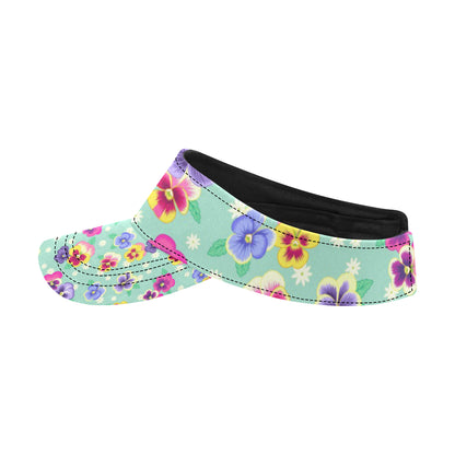 Pansy Pattern Print Design PS08 Unisex Sun Visor