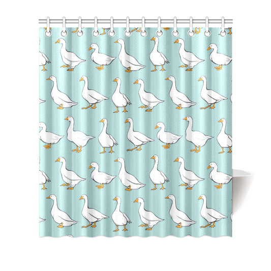 Goose Pattern Print Design 02 Shower Curtain