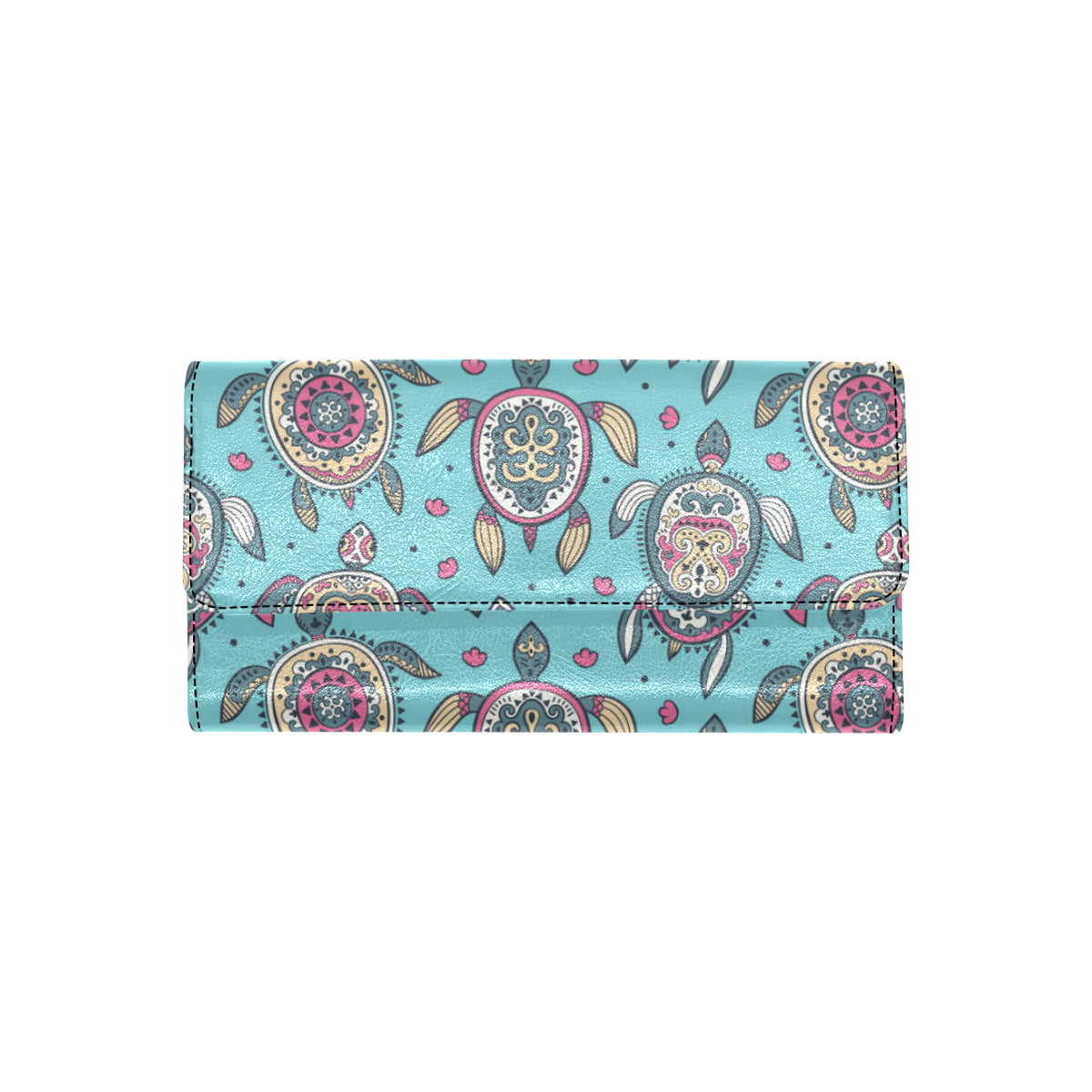 Sea Turtle Art Pattern Women's Trifold Wallet