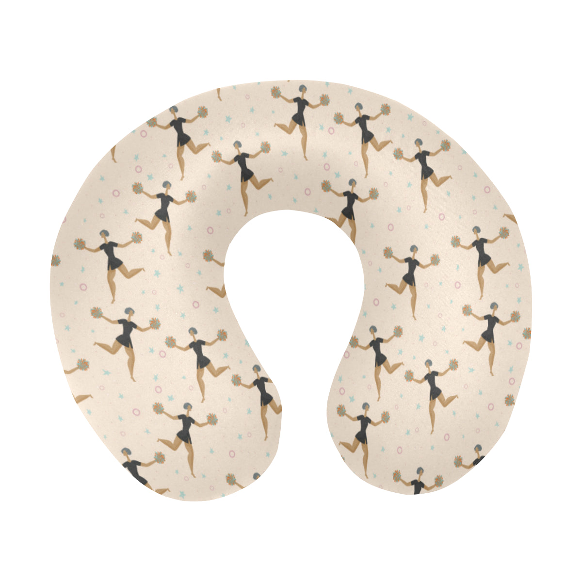 Cheerleader Pattern Print Design 03 U-Shaped Travel Neck Pillow