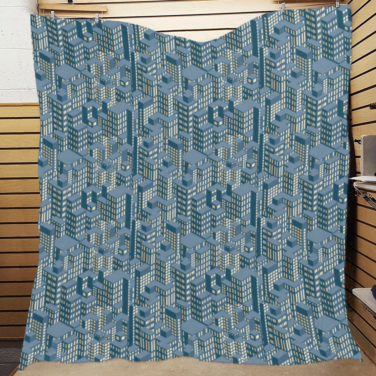 City  Pattern Print Design 01 Premium Quilt