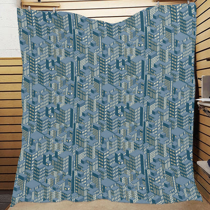 City  Pattern Print Design 01 Premium Quilt