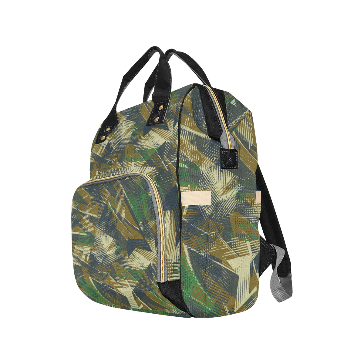 Military Camouflage Pattern Print Design 01 Diaper Bag Backpack