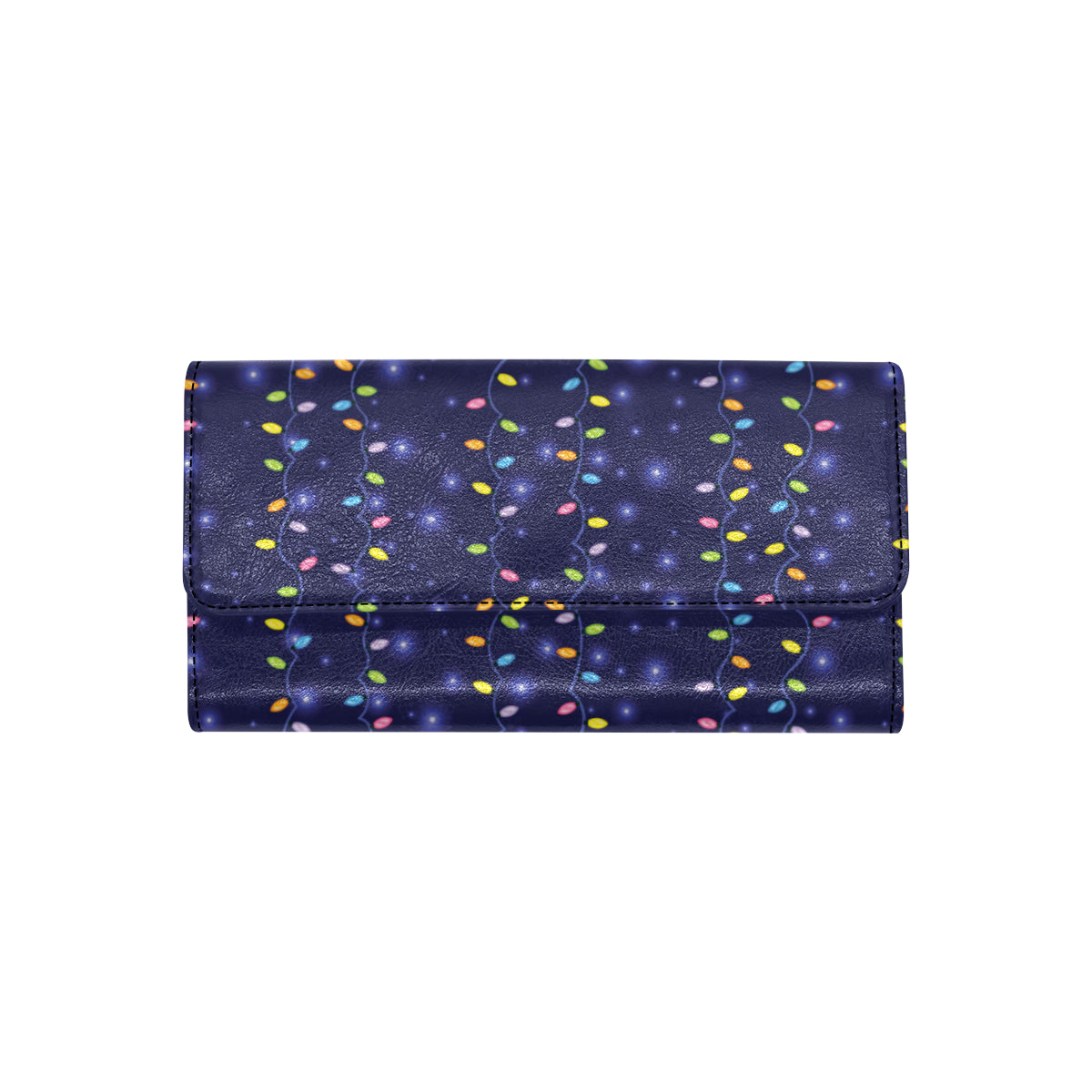 Christmas Light Pattern Print Design 03 Women's Trifold Wallet