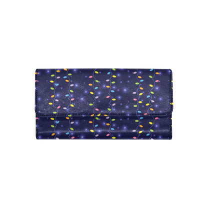 Christmas Light Pattern Print Design 03 Women's Trifold Wallet