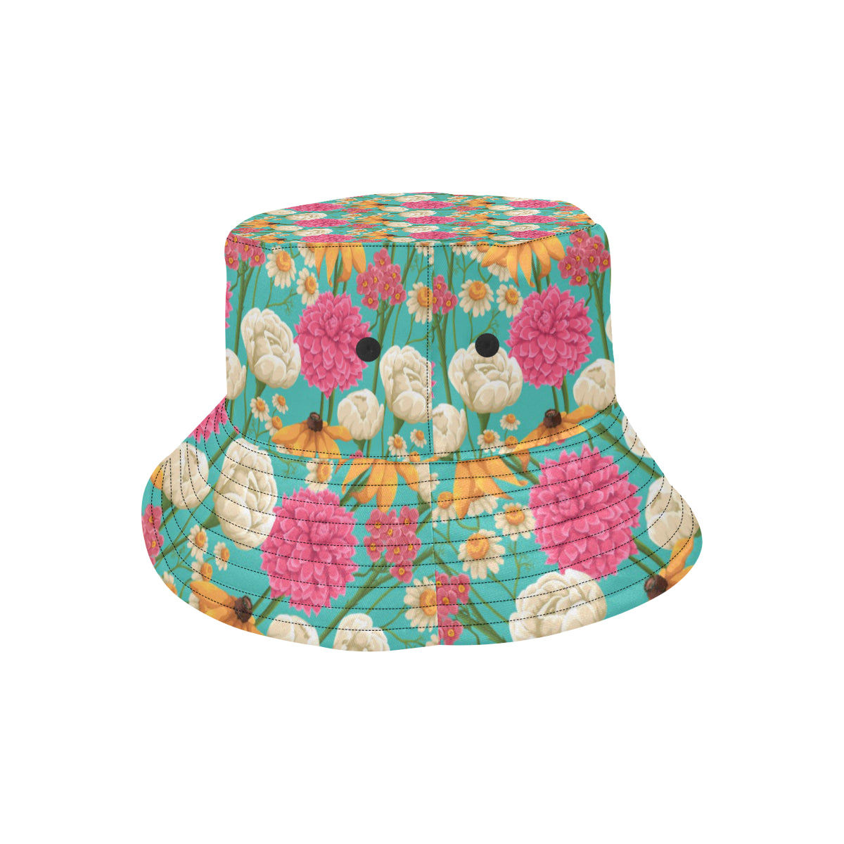 Summer Floral Pattern Print Design SF07 Unisex Bucket Hat