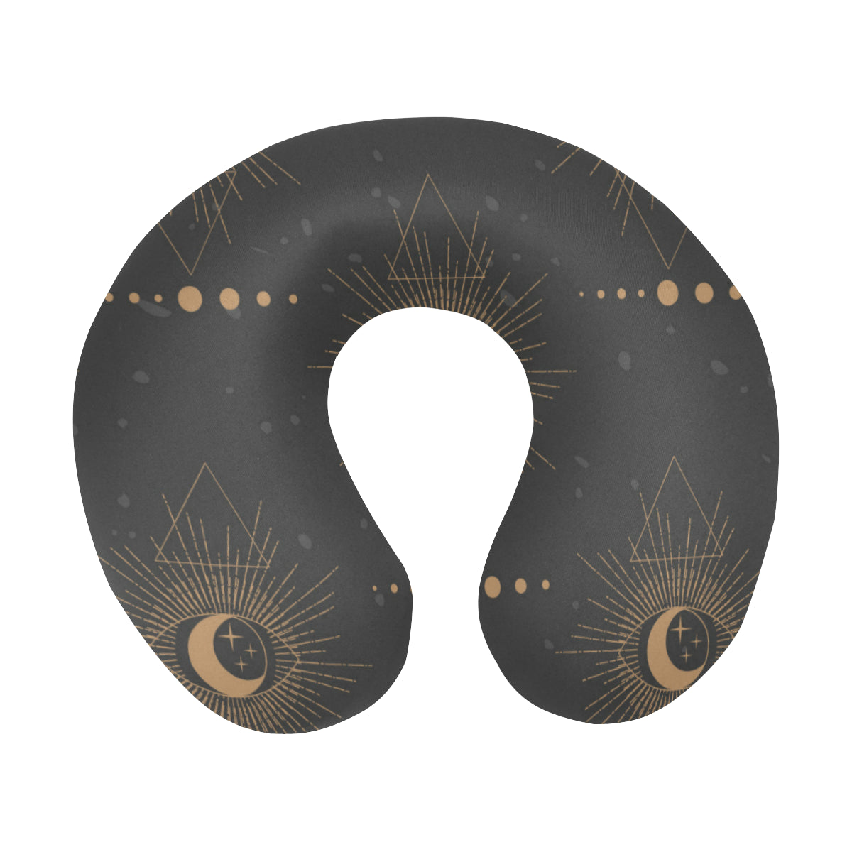 Moon Boho Pattern Print Design 02 U-Shaped Travel Neck Pillow
