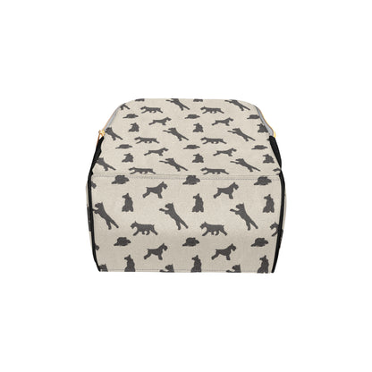 Schnauzers Pattern Print Design A06 Diaper Bag Backpack