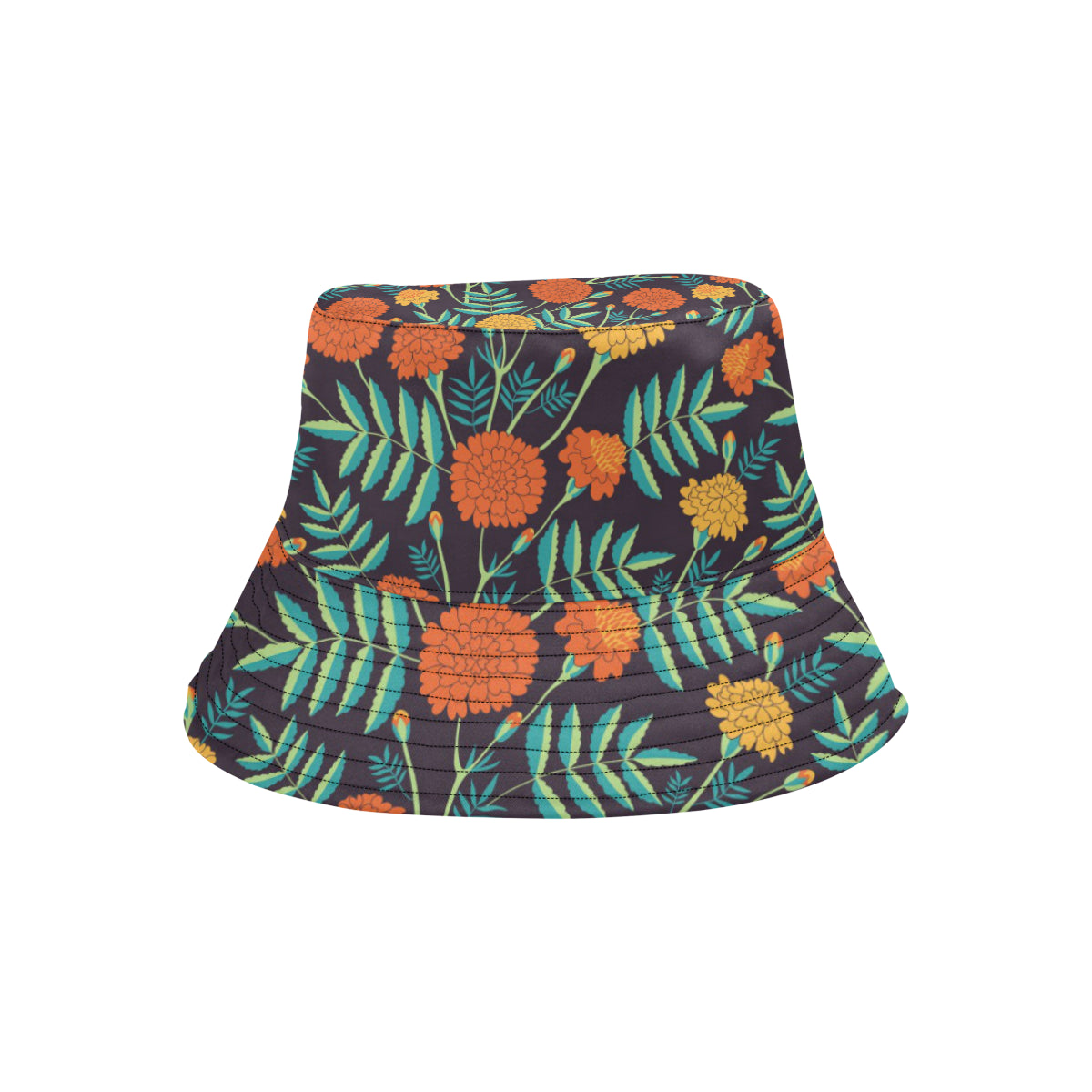 Marigold Pattern Print Design MR01 Unisex Bucket Hat