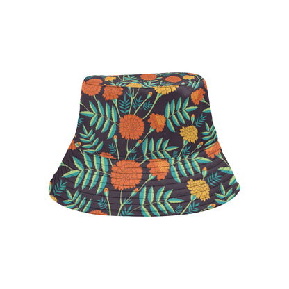 Marigold Pattern Print Design MR01 Unisex Bucket Hat