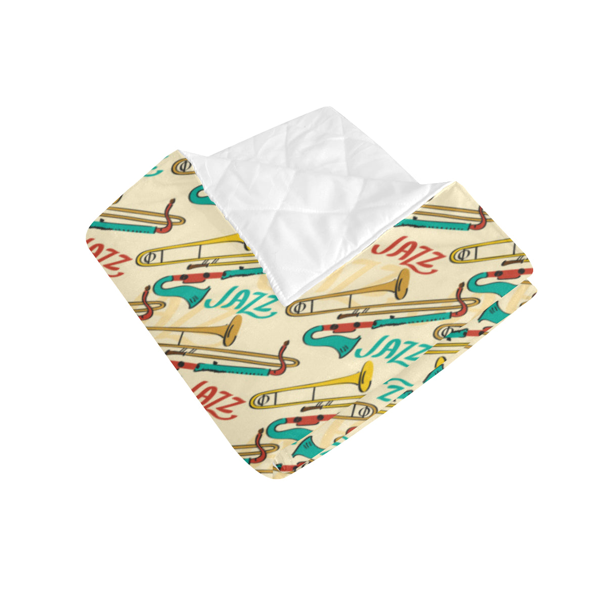 Trombone Pattern Print Design 03 Premium Quilt