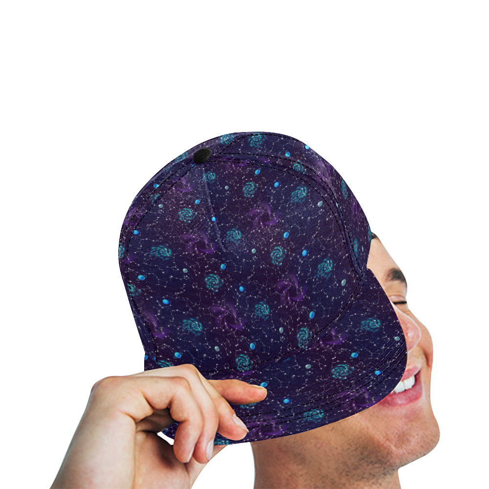Zodiac Galaxy Design Print Snapback Cap