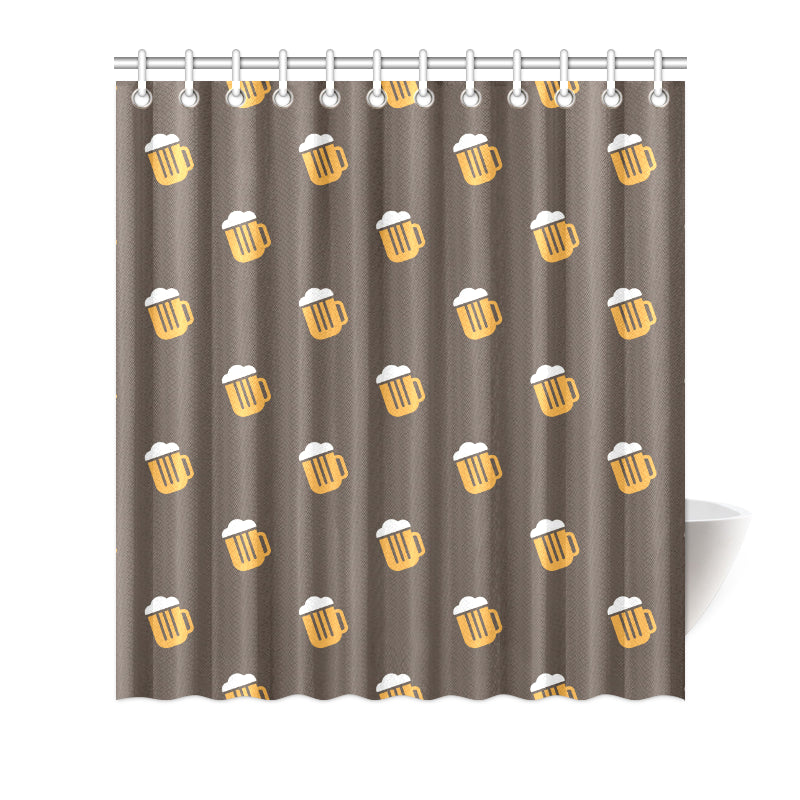 Beer Pattern Print Design 01 Shower Curtain