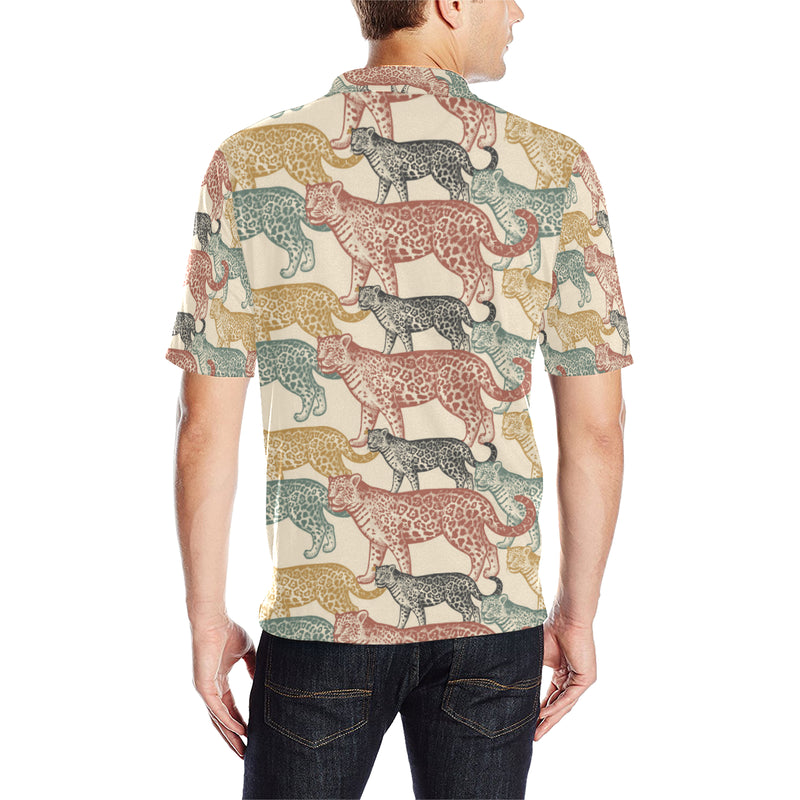 Jaguar Pattern Print Design 01 Men Polo Shirt