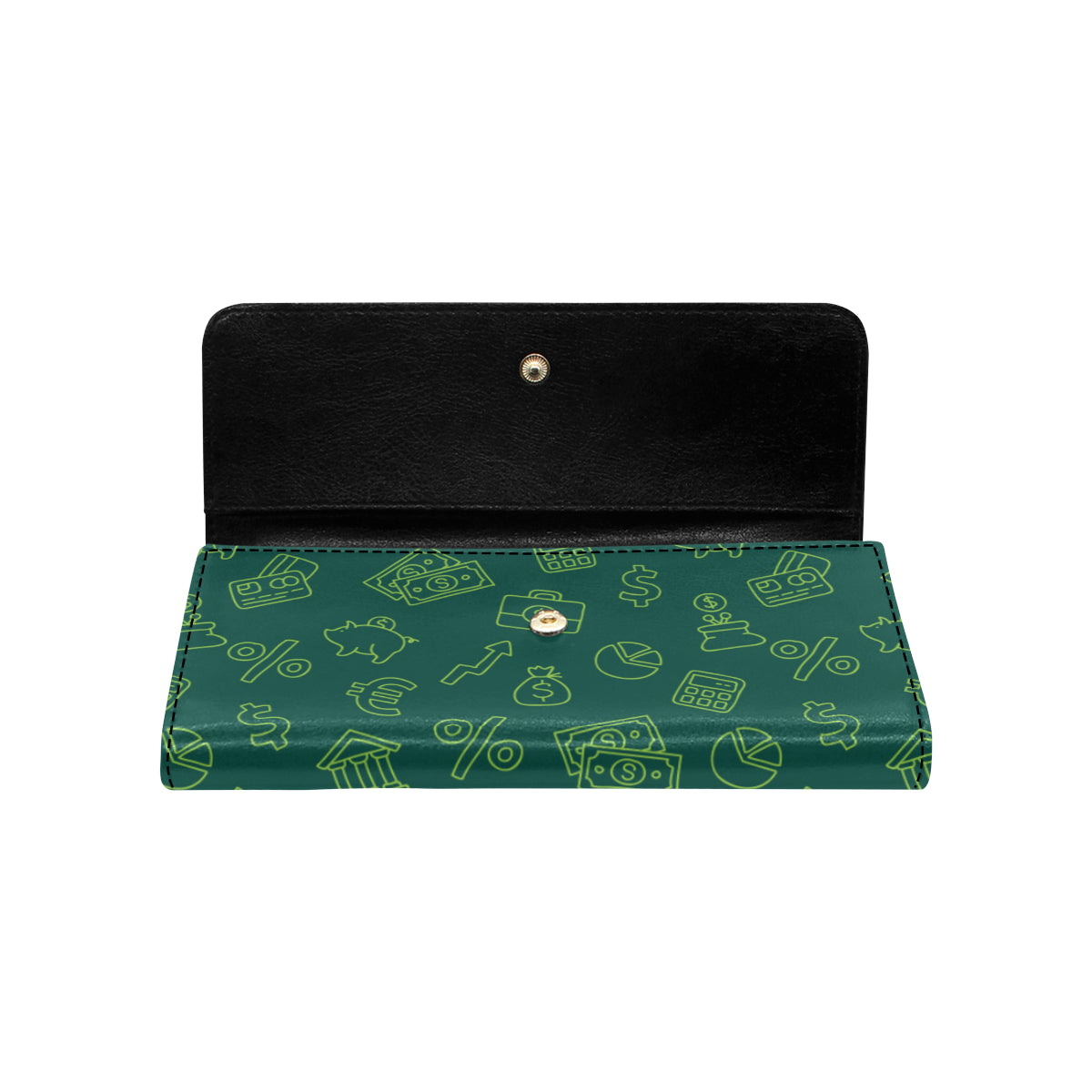 Accounting Financial Pattern Print Design 02 Women's Trifold Wallet