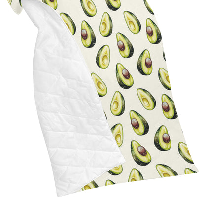 Avocado Pattern Print Design 01 Premium Quilt
