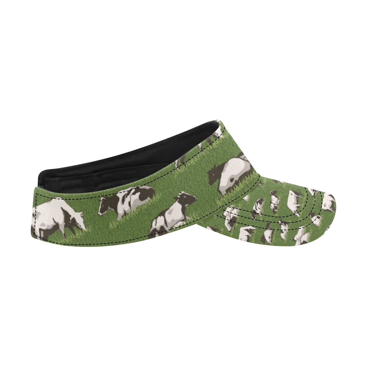 Cow on Grass Print Pattern Unisex Sun Visor