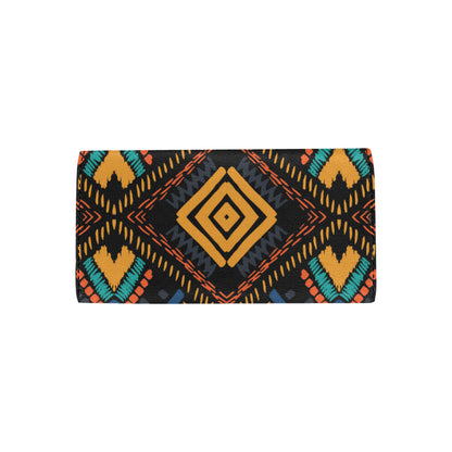 Kente Pattern Print Design 05 Women's Trifold Wallet