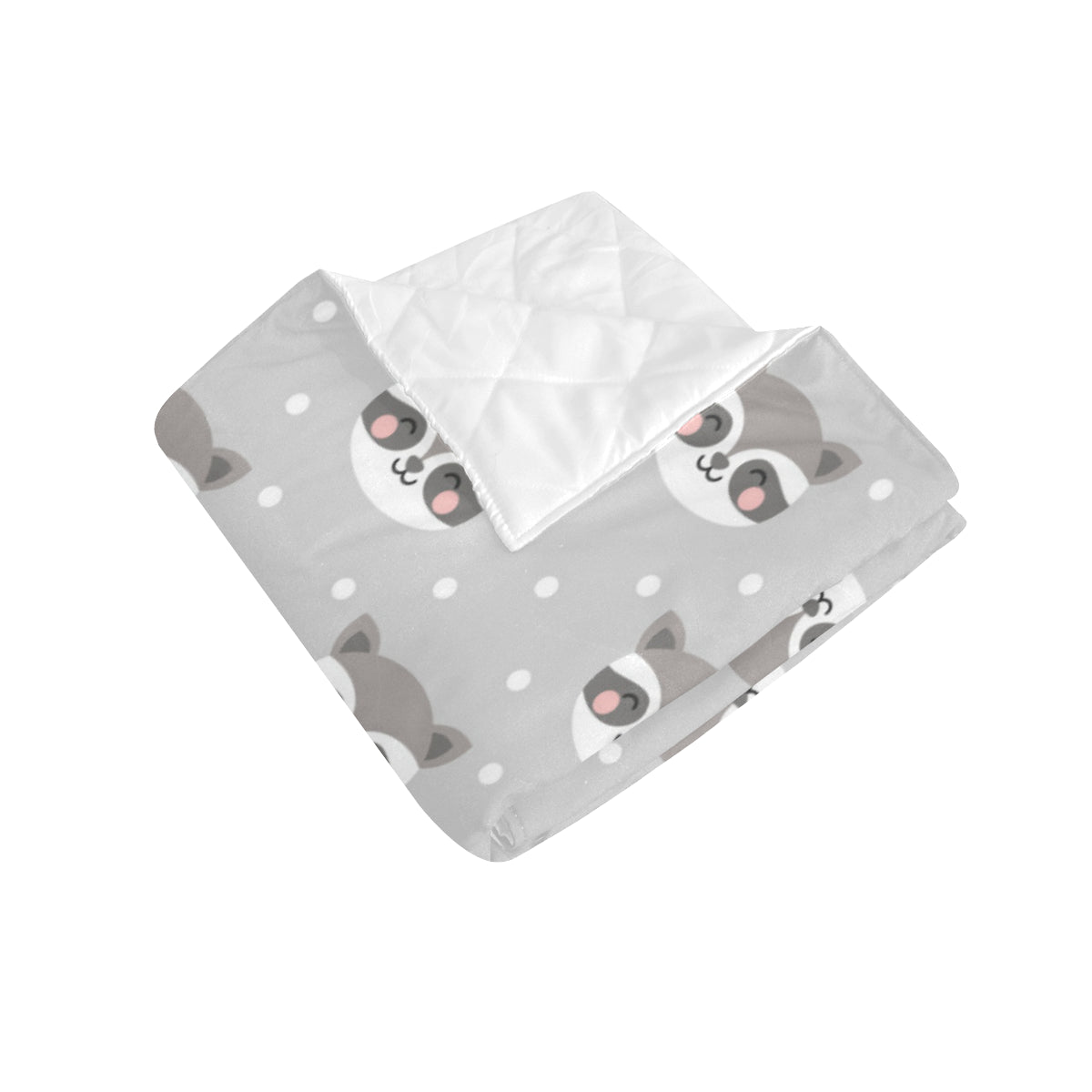 Raccoon Pattern Print Design A04 Premium Quilt