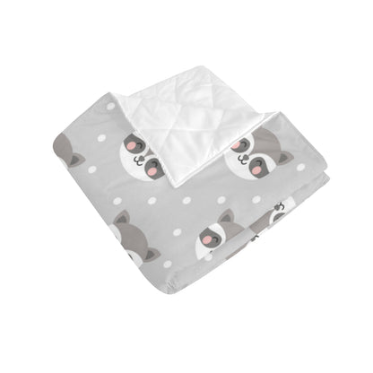 Raccoon Pattern Print Design A04 Premium Quilt