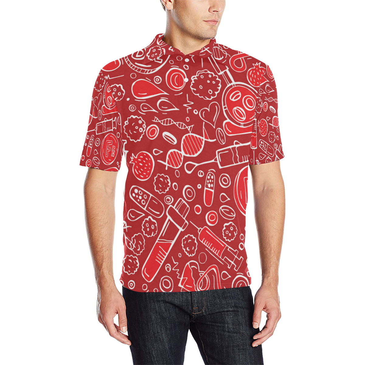 Phlebotomist Pattern Print Design A02 Men Polo Shirt