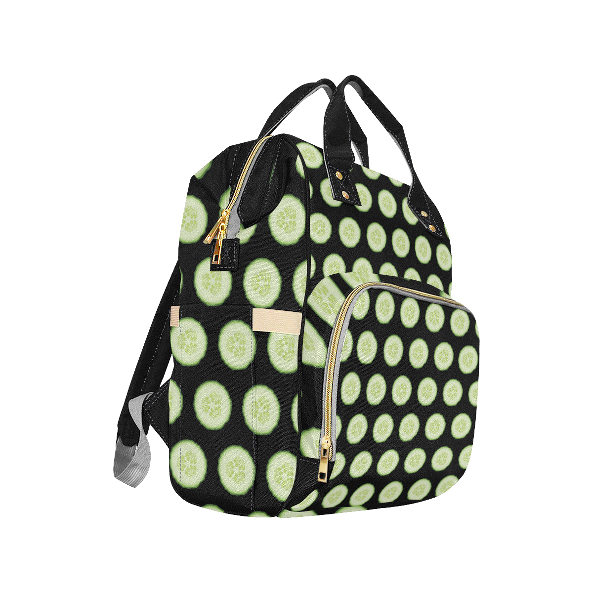 Cucumber Pattern Print Design CC02 Diaper Bag Backpack