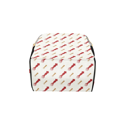 Giant Squid Pattern Print Design 01 Diaper Bag Backpack