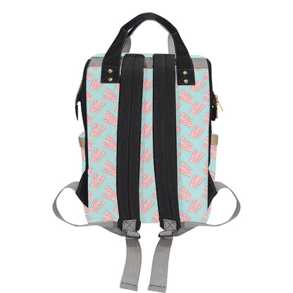 Bacon Pattern Print Design 04 Diaper Bag Backpack