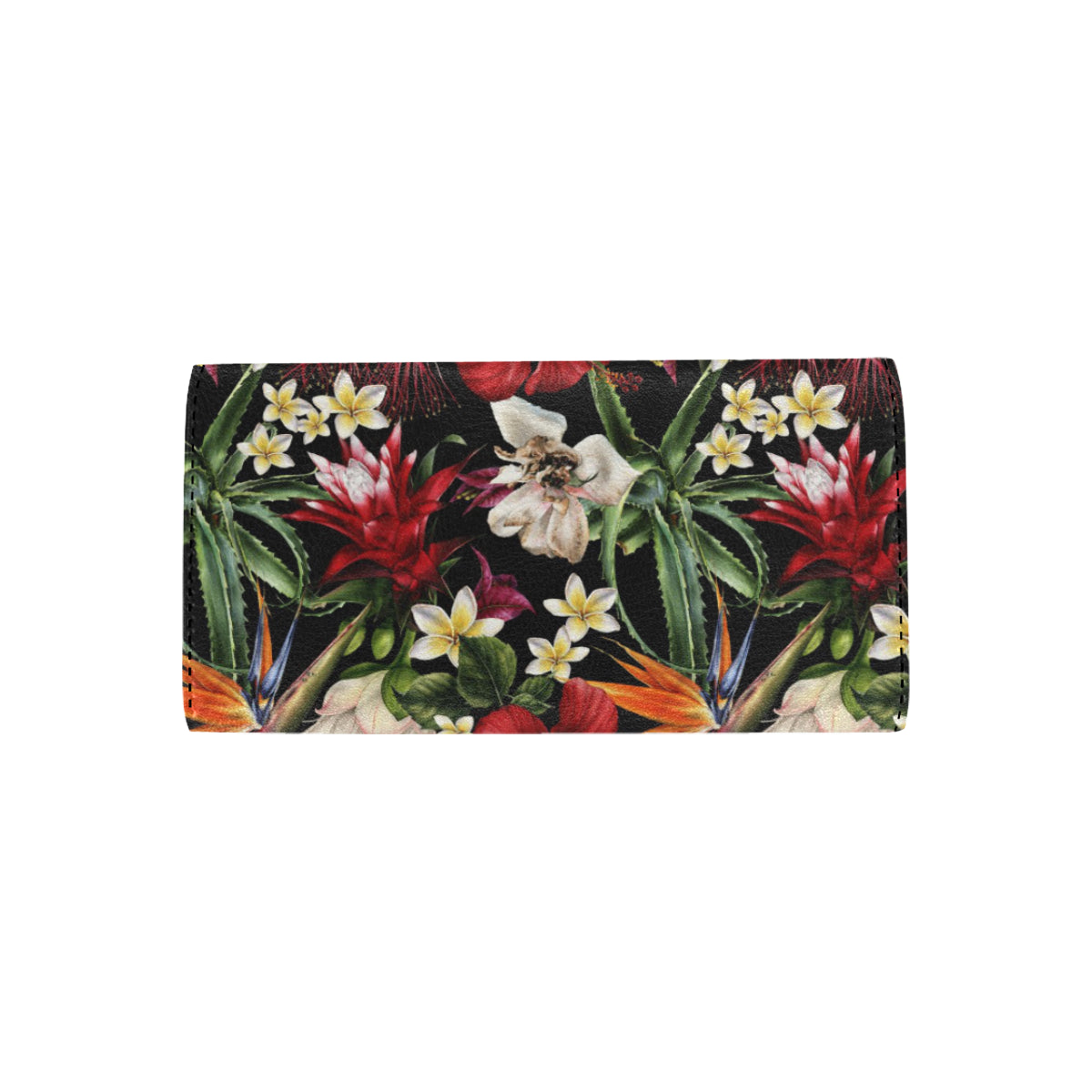 Summer Floral Pattern Print Design SF03 Women's Trifold Wallet
