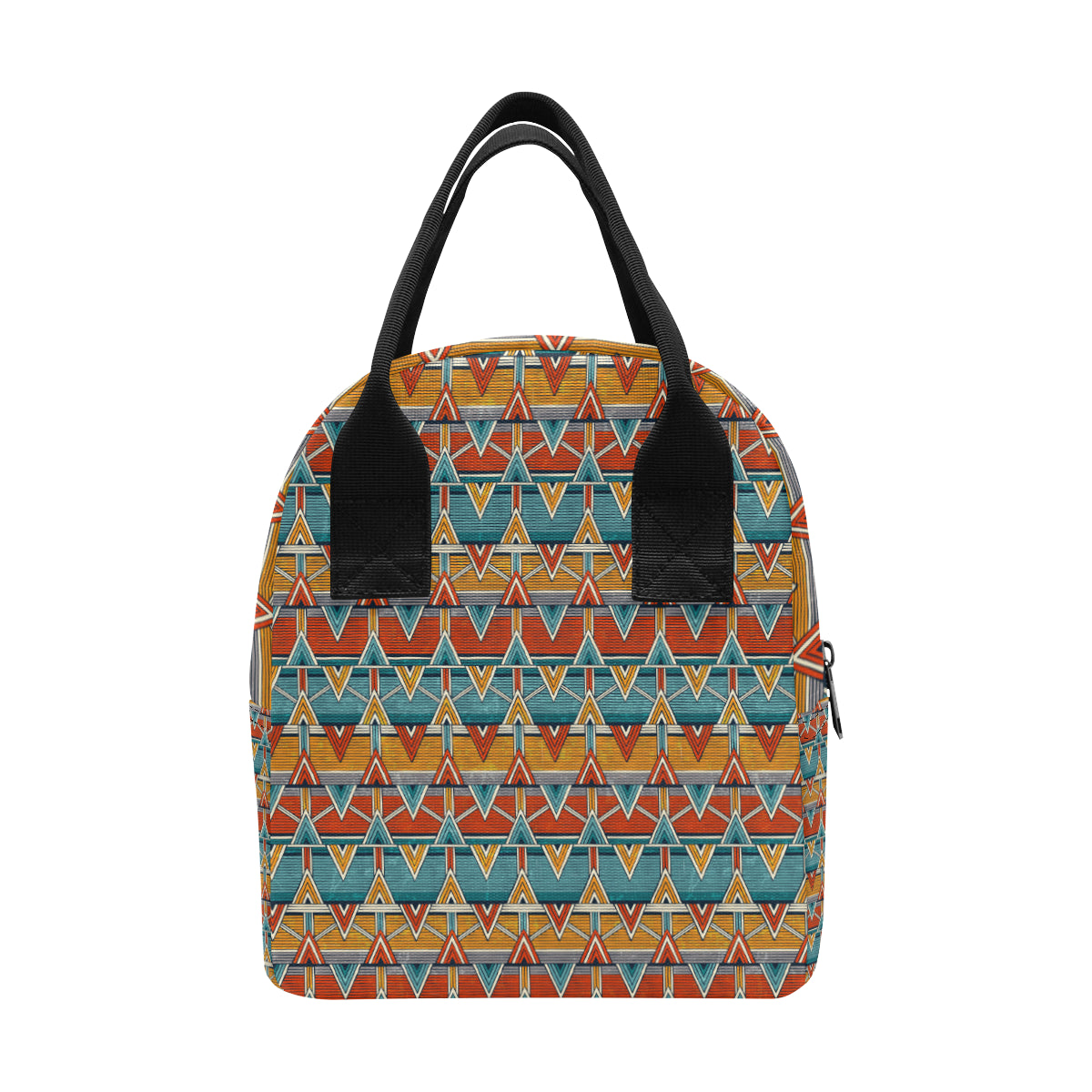 Kente Print African Design Themed Insulated Lunch Bag
