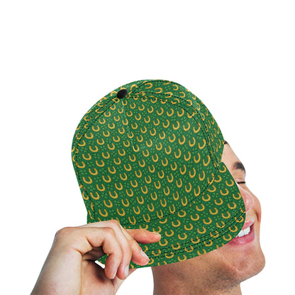 Shamrock Horseshoes Print Pattern Snapback Cap