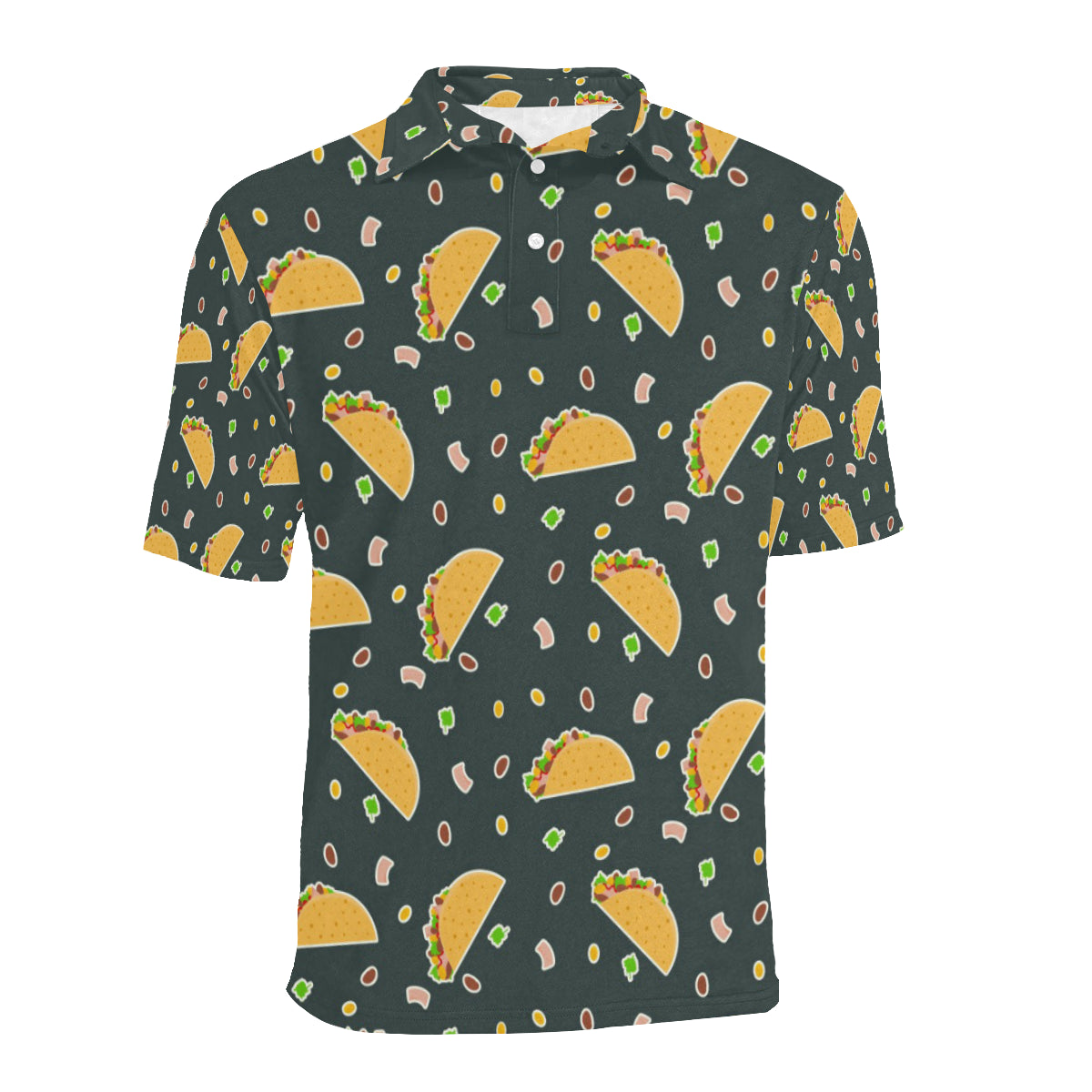 Taco Pattern Print Design TC02 Men Polo Shirt