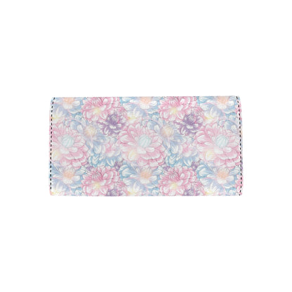 Dahlia Pattern Print Design 01 Women's Trifold Wallet