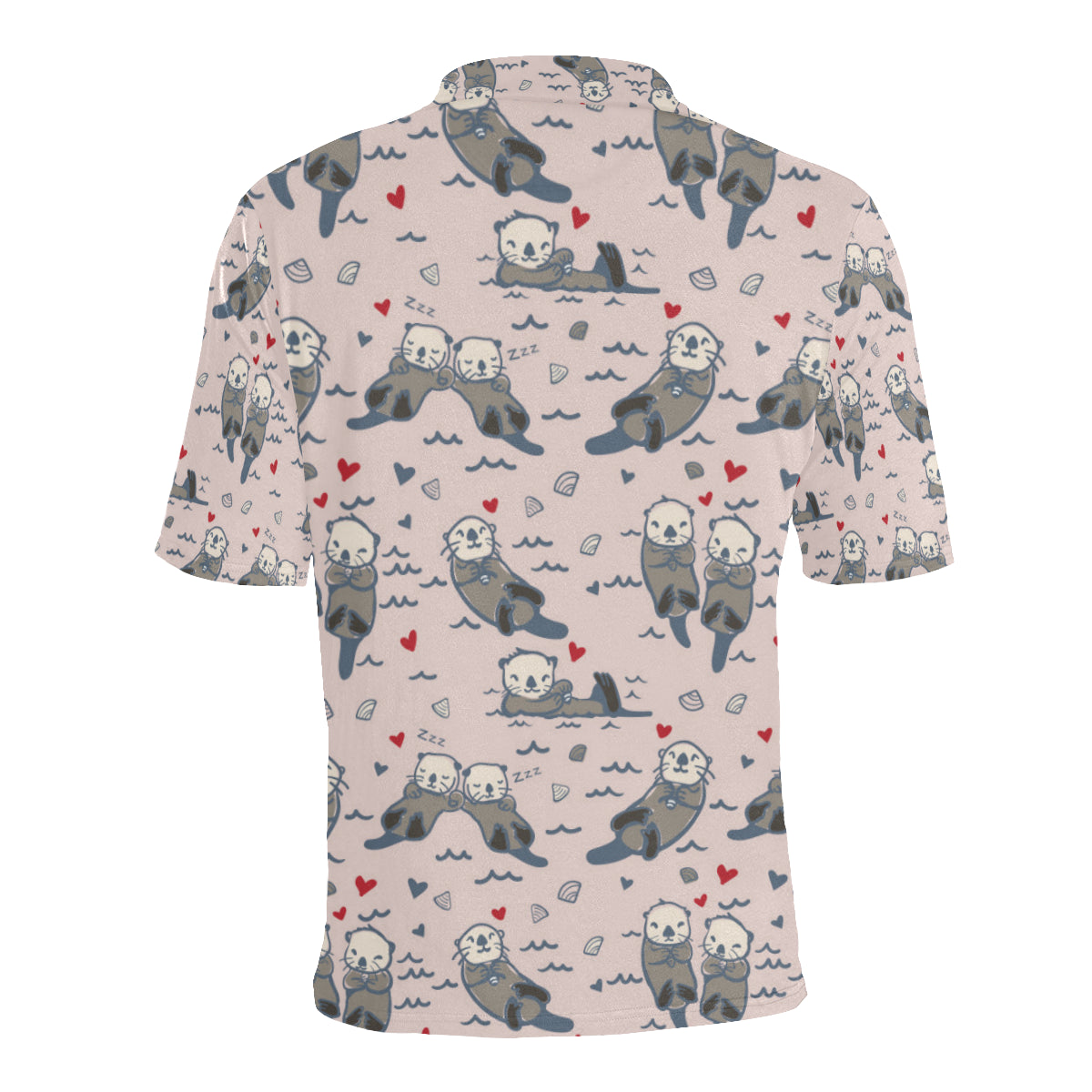 Sea Otter Pattern Print Design 02 Men Polo Shirt