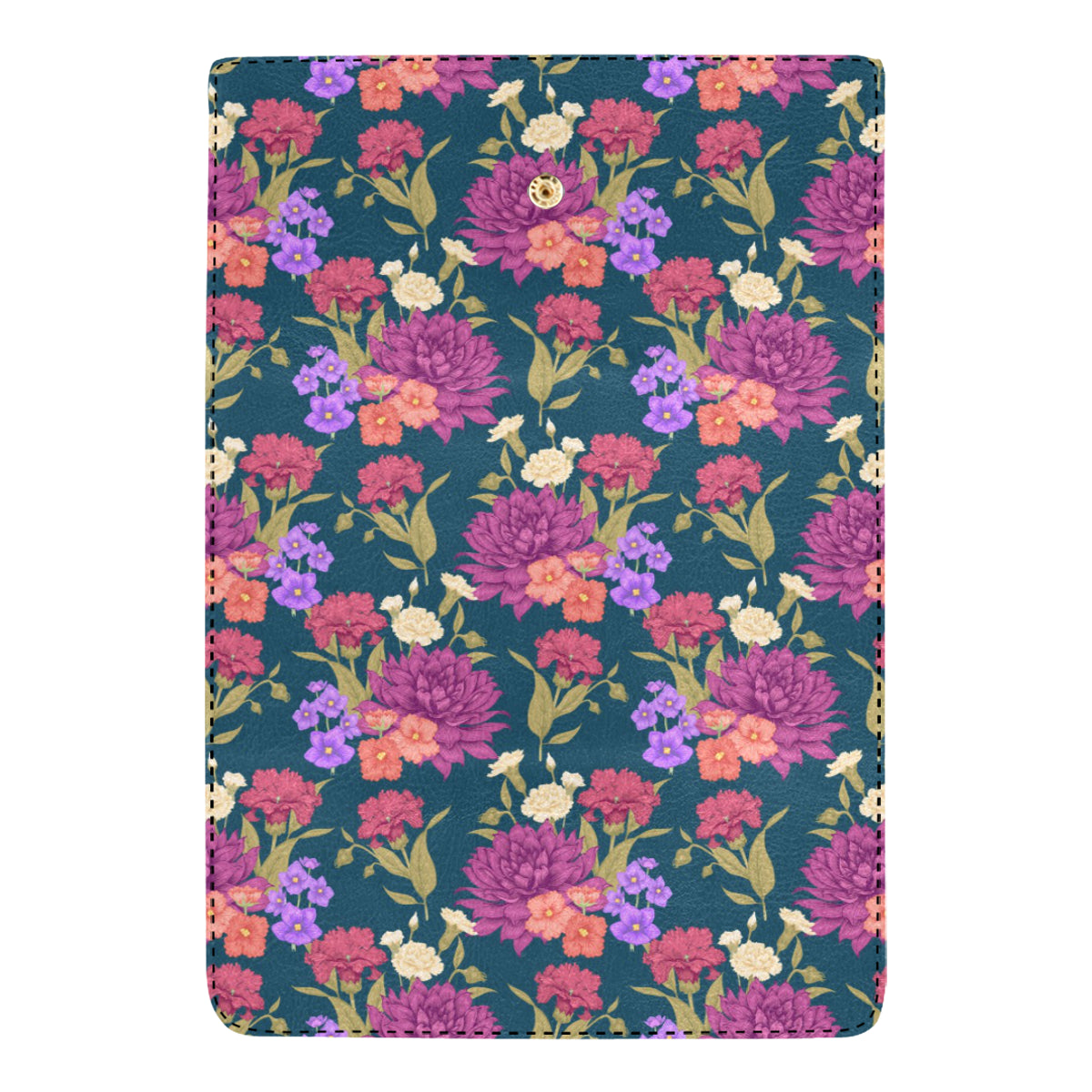 Dahlia Pattern Print Design DH01 Women's Trifold Wallet