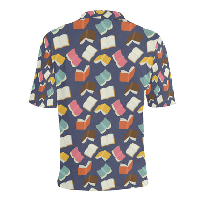 Book Pattern Print Design 01 Men Polo Shirt