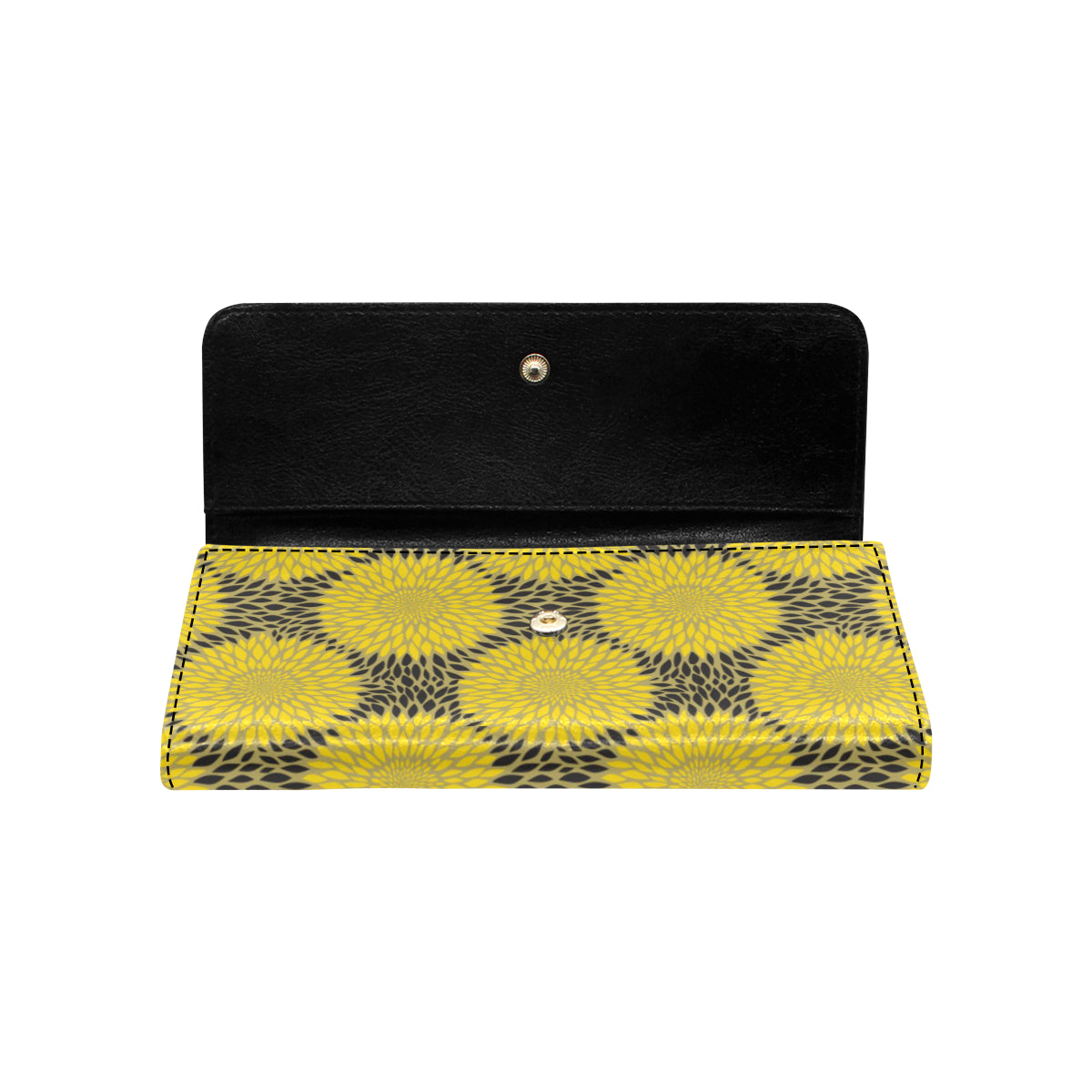 Sunflower Pattern Print Design SF06 Women's Trifold Wallet