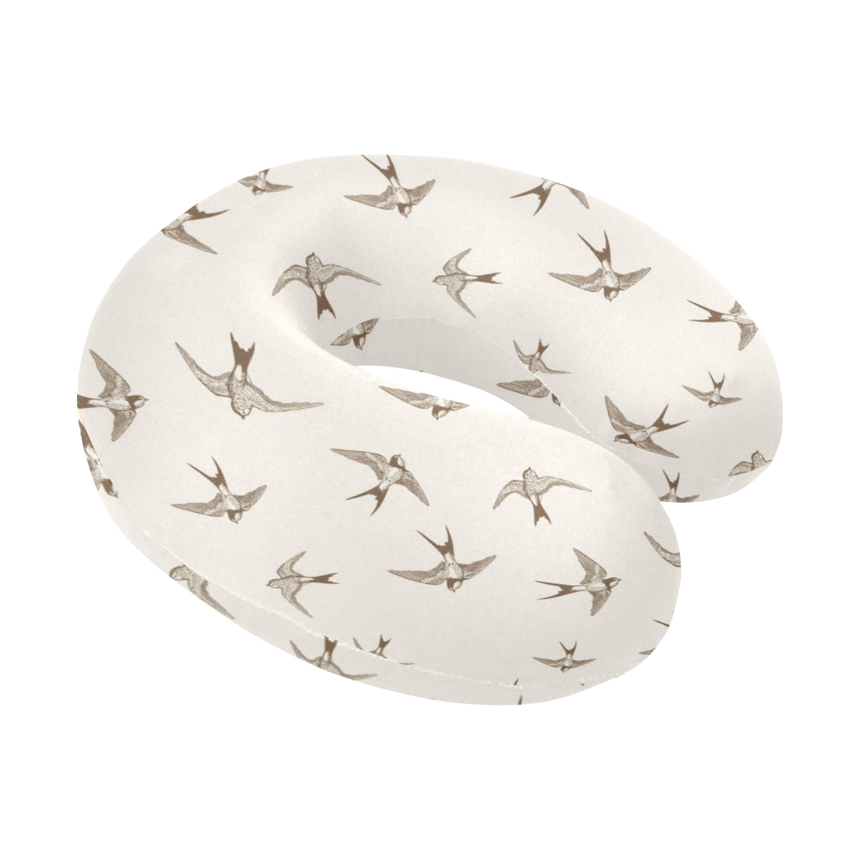 Swallow Bird Pattern Print Design 01 U-Shaped Travel Neck Pillow