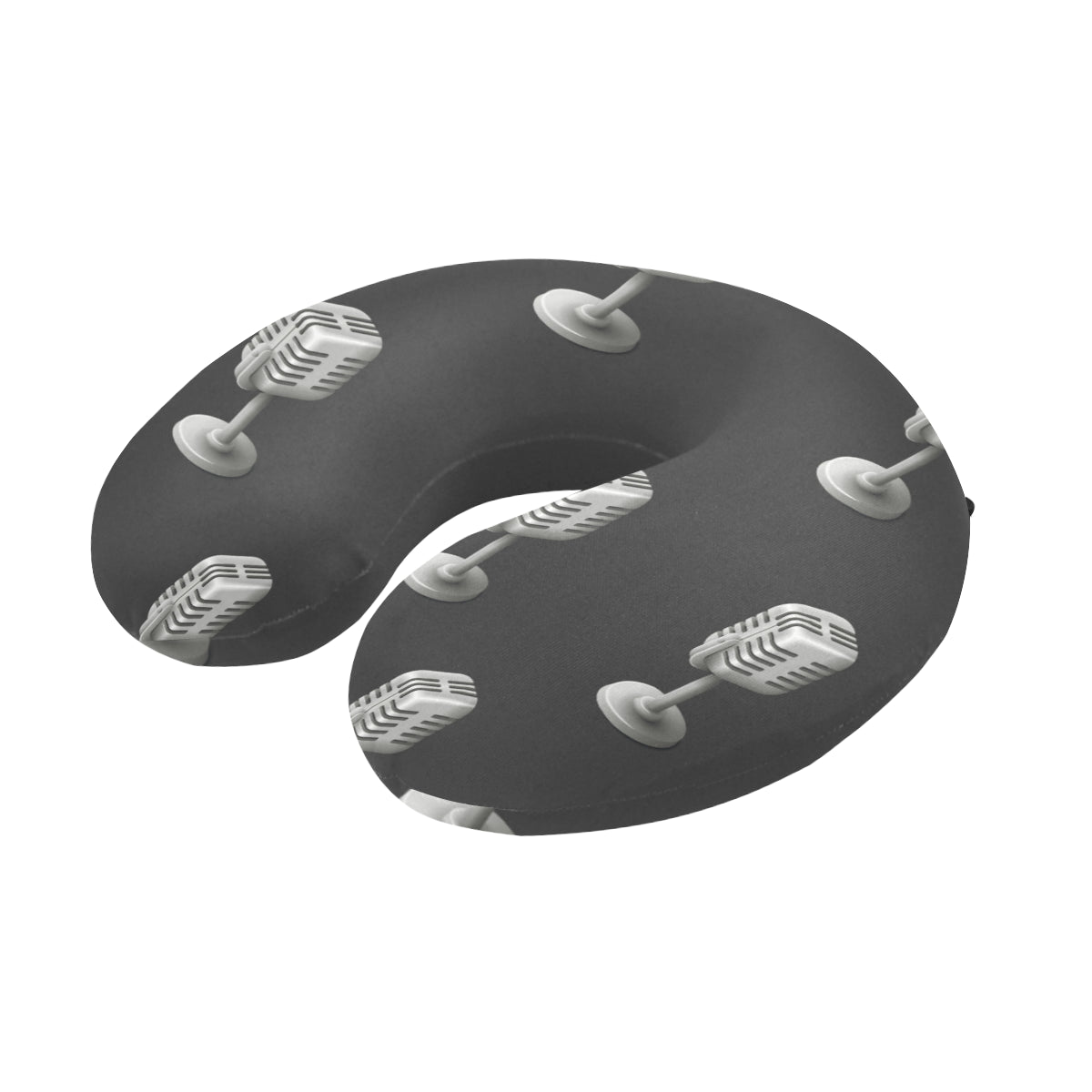 Microphone Vintage Pattern Print Design 01 U-Shaped Travel Neck Pillow