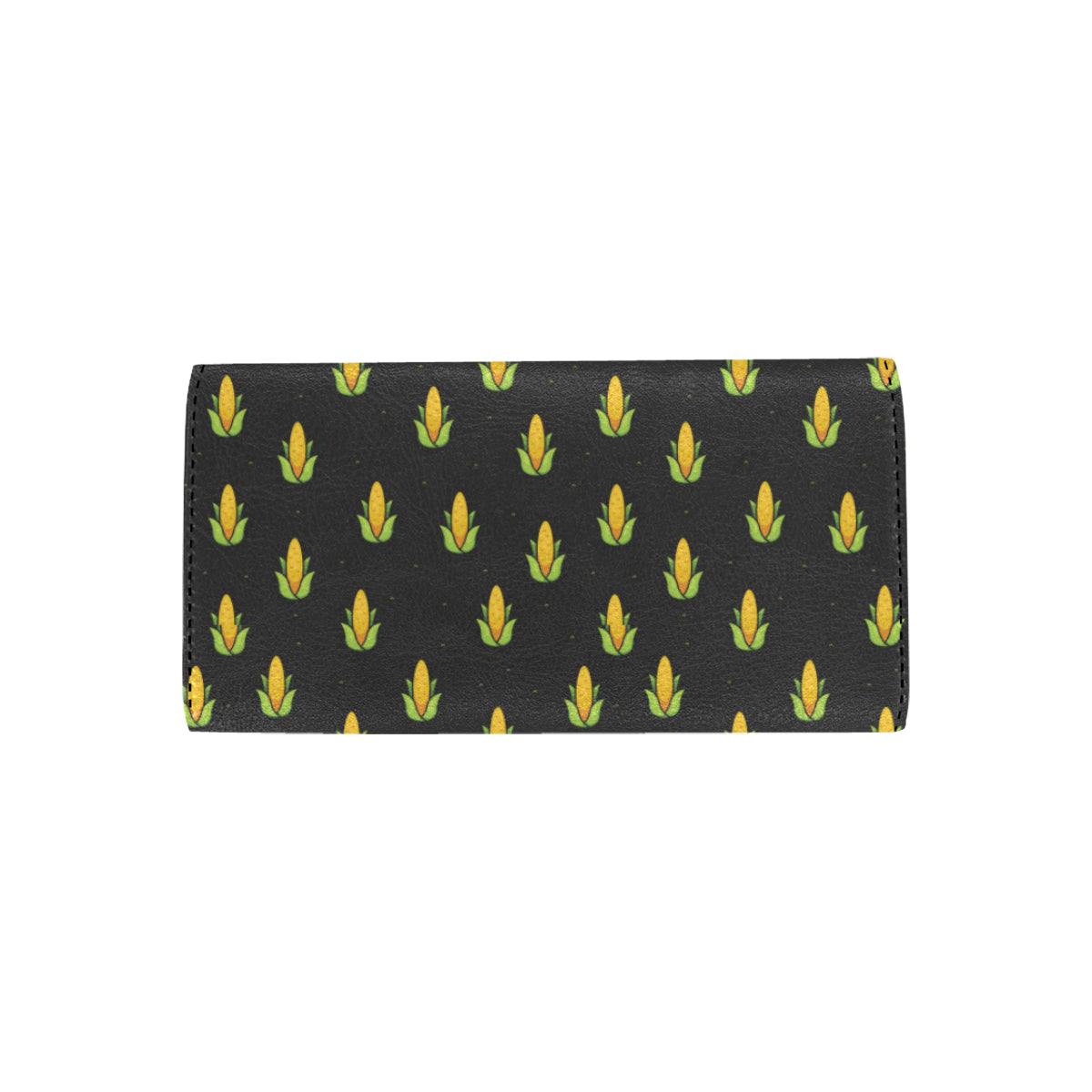 Corn Pattern Print Design 04 Women's Trifold Wallet