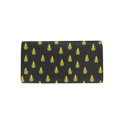 Corn Pattern Print Design 04 Women's Trifold Wallet