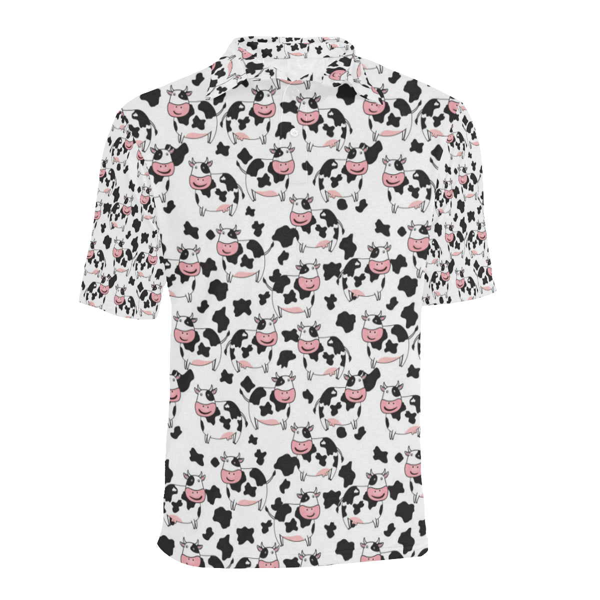 Cow Pattern Print Design 02 Men Polo Shirt