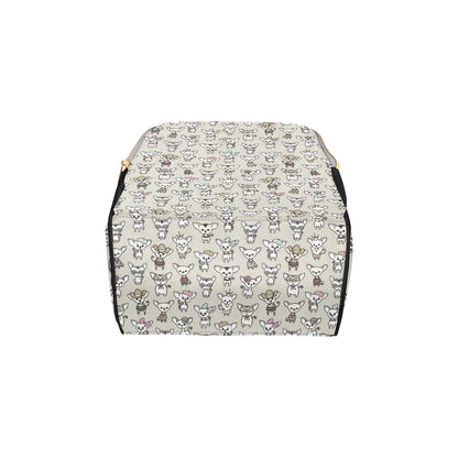 Chihuahua Pattern Print Design 02 Diaper Bag Backpack