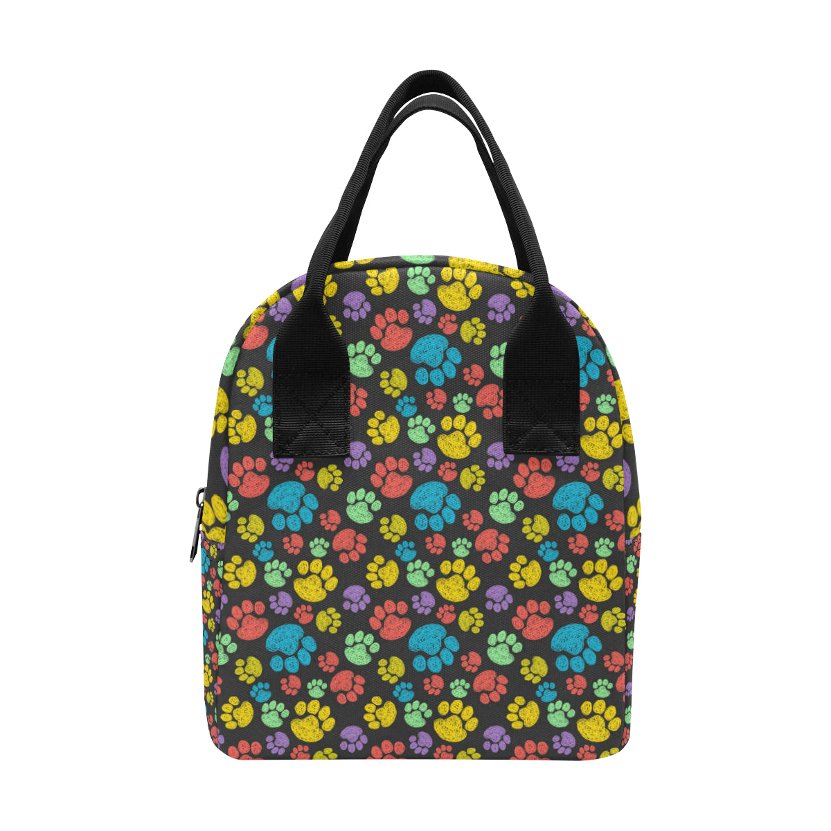 Paw Colorful Print Insulated Lunch Bag