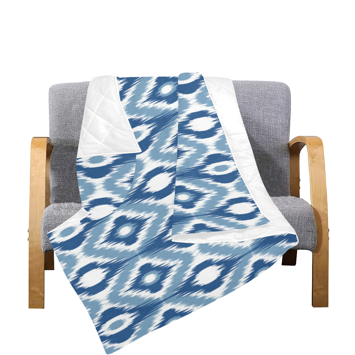 Ikat Pattern Print Design 03 Premium Quilt