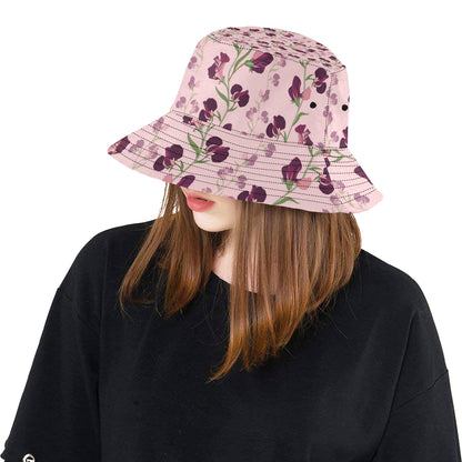 Peony Pattern Print Design PE09 Unisex Bucket Hat