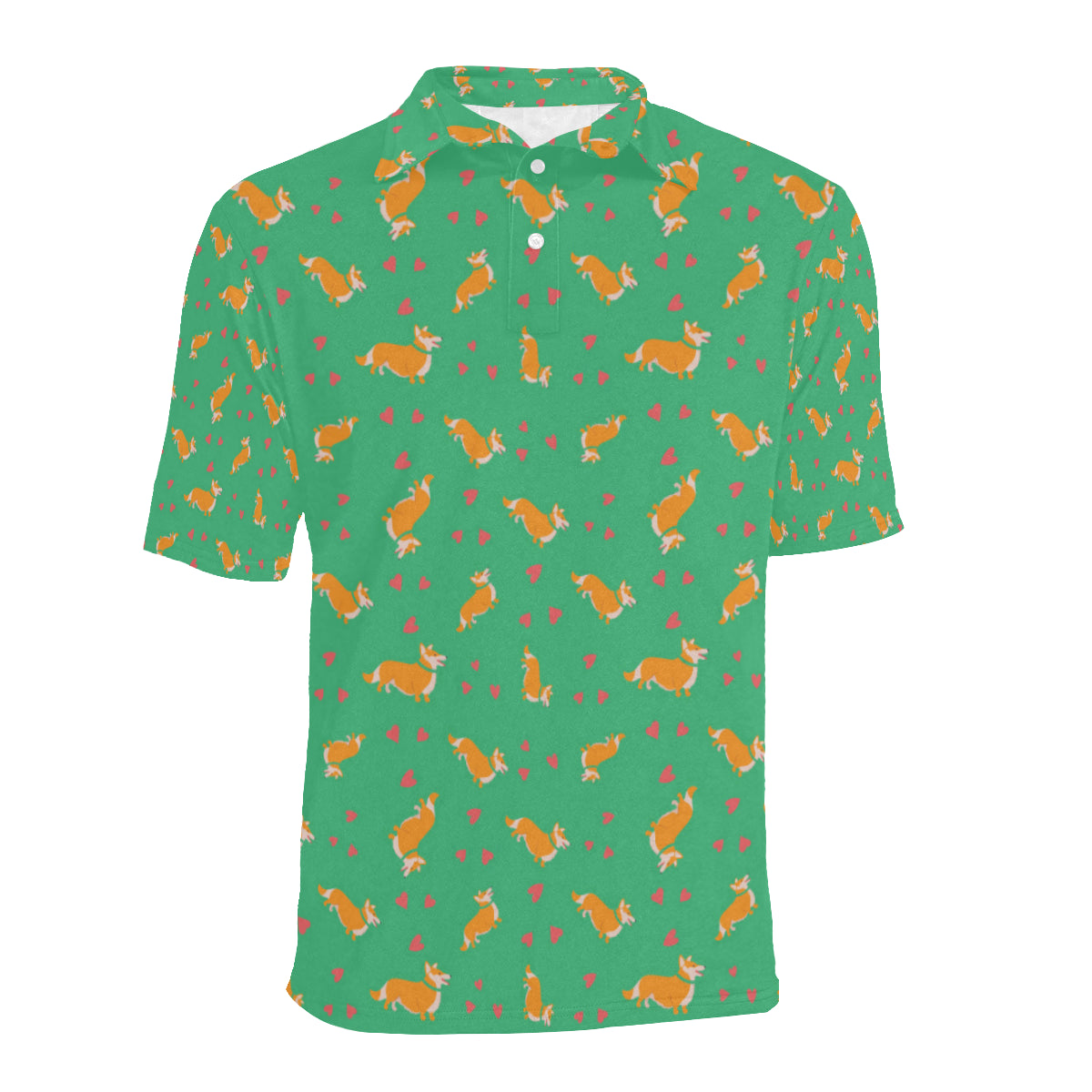 Cardigan Welsh Corgis Pattern Print Design 03 Men Polo Shirt